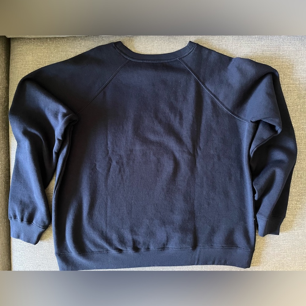 Sezane Café De Paris Sweatshirt Navy / Ecru - Size XL - Picture 3 of 5